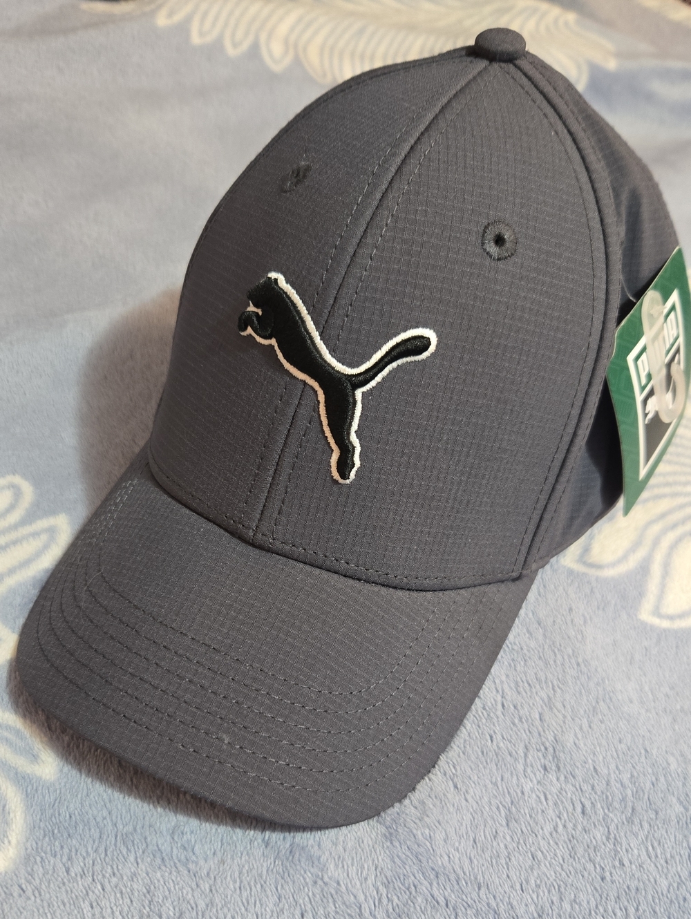 Puma Dark Gray Baseball Cap with Black & White Logo